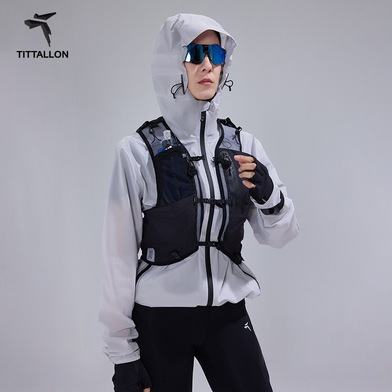 Tittallon体拓户外防水轻薄冲锋衣女夏季登山骑行跑步运动外套男