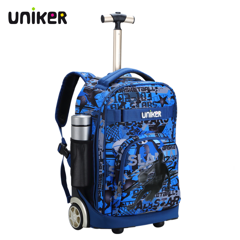 uniker小学生男拉杆书包