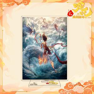 哪吒2魔童闹海周边流沙票根爆款亚克力立牌吧唧徽章高清色纸礼物