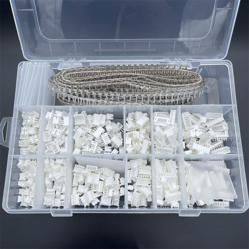 JST PH2.0mm间距2P/3/4/5/6/7P胶壳直针底座接插件端子接线套装盒