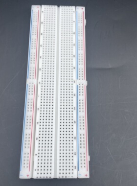MB-102 红蓝线面包板 830孔面包板 实验连接板 165×55×10mm测试