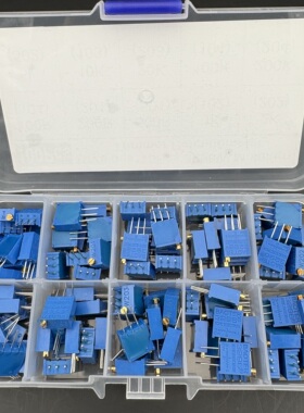100只10种阻值每种10只 多圈可调电阻 3296W精密可调电位器套盒装