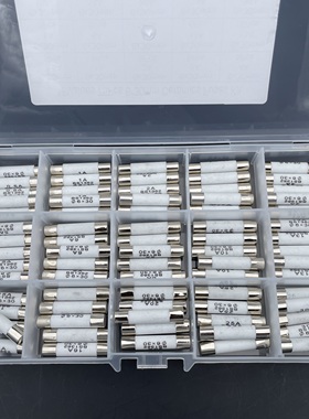 75PCS 15种6X30MM陶瓷保险丝 0.5A-30A保险丝15种各5个套件盒装
