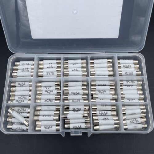 75PCS 15种6X30MM陶瓷保险丝 0.5A-30A保险丝15种各5个套件盒装