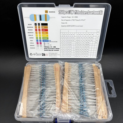 1/4W(0.25瓦)五色环1%1欧-10M