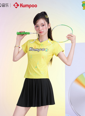 薰风联名QQ音乐羽毛球服女款短袖速干透气运动服上衣K252W-1109