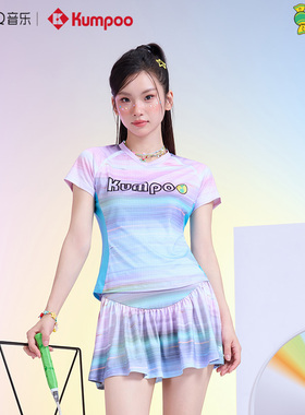 薰风联名QQ音乐羽毛球服女款短袖T恤新款运动服球衣K252W-1110