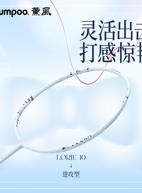 薰风羽毛球拍全碳素纤维超轻比赛训练耐打进攻型单拍熏风Lorie10