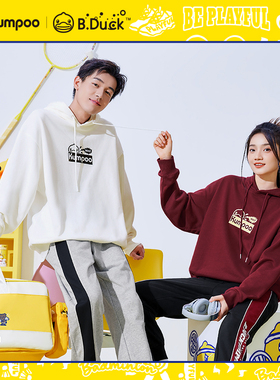 薰风小黄鸭联名羽毛球服女运动休闲连帽卫衣舒适透气男款KKU-9053