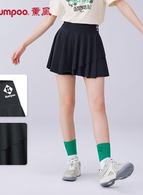 薰风Kumpoo羽毛球运动训练短裙休闲户外健身百褶裙熏风K241W-7109