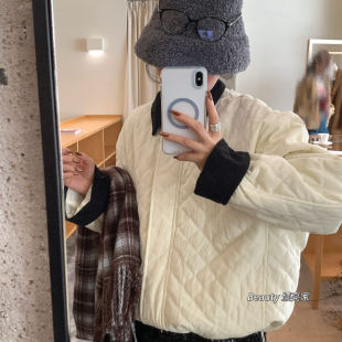 灯芯绒翻领撞色夹棉保暖棉服外套2126 人气爆款 NONO Beauty