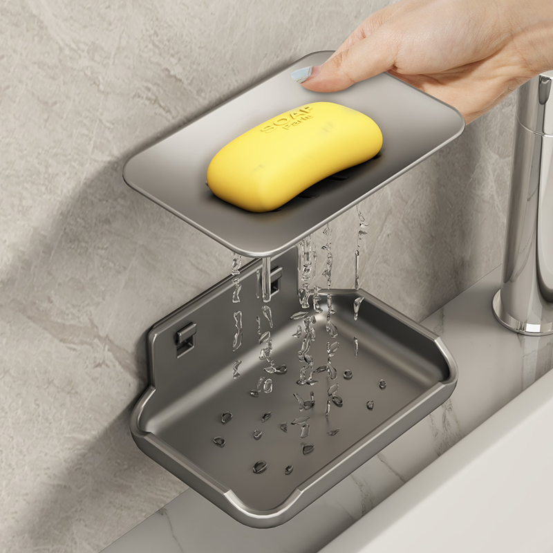 免打孔肥皂盒壁挂卫生间