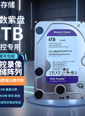 4TB垂直机械硬盘录像机监控紫盘