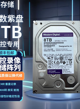垂直机械紫盘录像机监控专用8TB