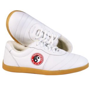 乔尚羊毛太极鞋女冬季加绒加厚男牛筋底真皮太极拳武术练功棉鞋