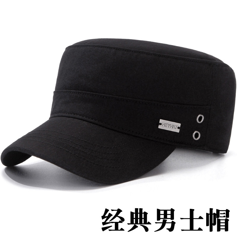 春秋天中老年帽子男士鸭舌帽老人爷爷平顶帽薄夏季防晒爸爸遮阳帽