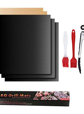 不烤箱耐高温微波炉烧烤Line户外bbq黑色Oven特氟龙玻璃纤维 粘垫
