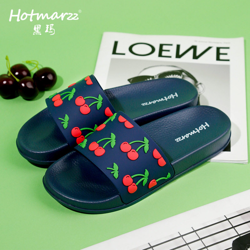 Hotmarzz黑玛女士浴室居家拖鞋可爱防滑洗澡拖鞋外穿逛街一字拖鞋,女鞋,一字拖,淘宝优惠券,粉丝福利购,淘宝优惠卷