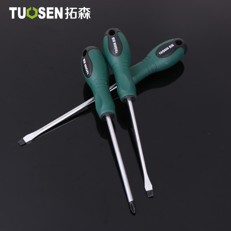 拓森 工业级铬钒合金钢十字一字螺丝刀 加磁家用起子改锥螺丝批