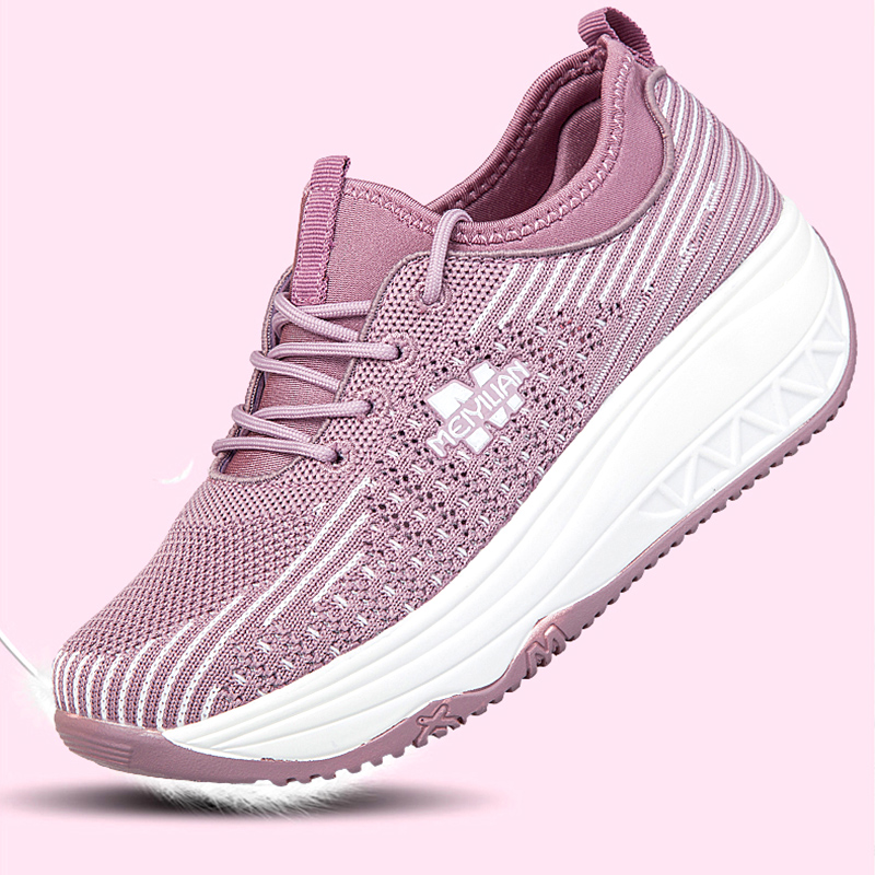 女士摇摇鞋单鞋厚底舒适防滑中年