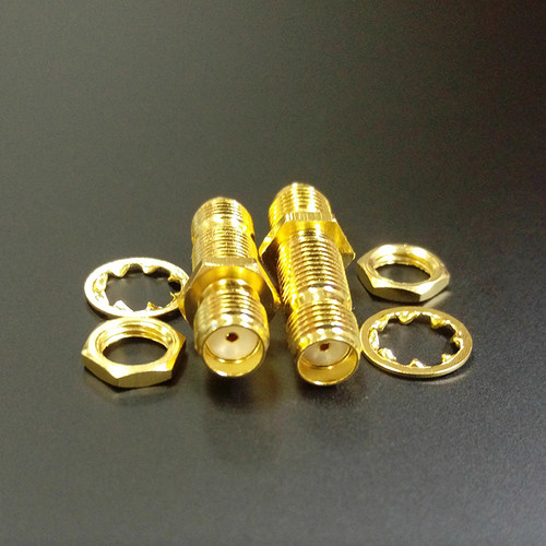 射频连接器SMA-KKY SMA母头双通加长螺母垫片 两头外螺内孔