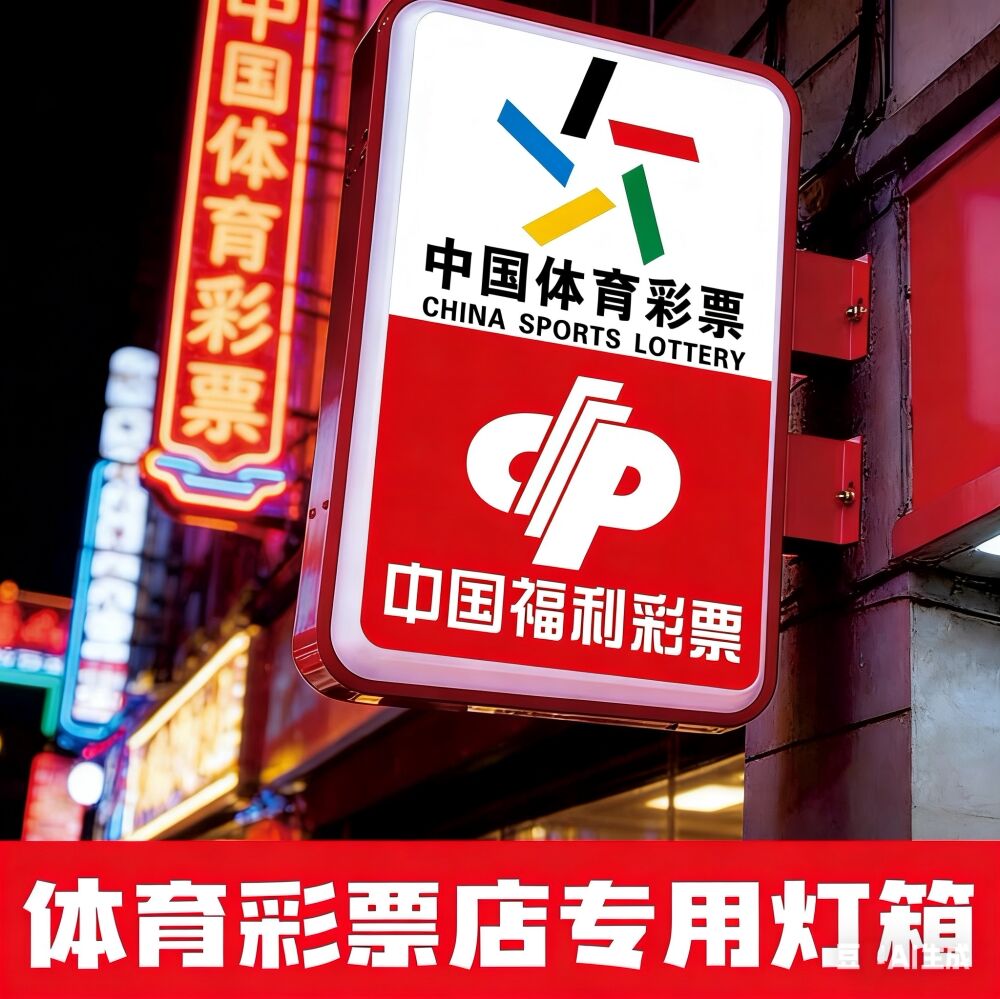 中国福利彩票吸塑灯箱LED广告牌门头侧招双面竞彩体彩灯箱挂墙式