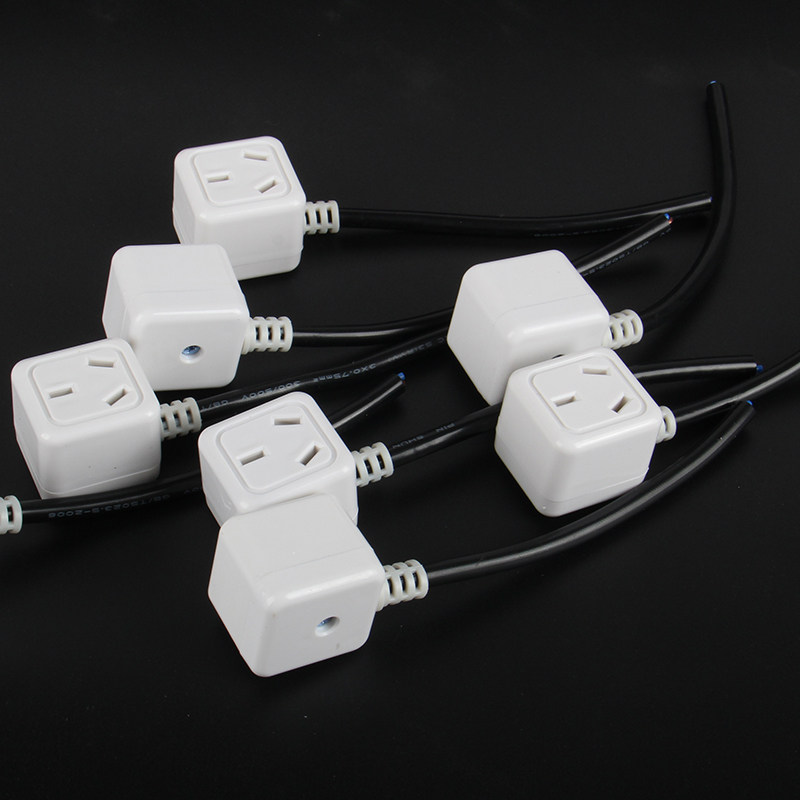 3孔母插头监控母插头 电源母插头220v3脚插头三孔母头电源延长线