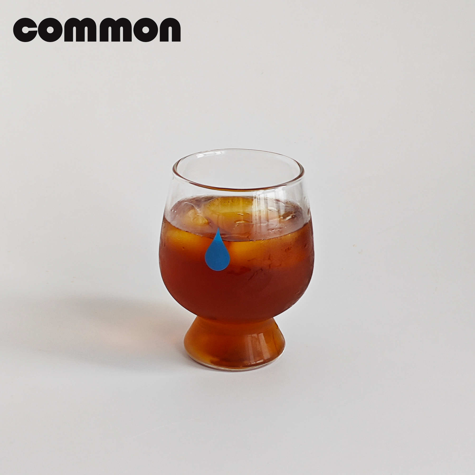 蓝色水滴玻璃杯咖啡杯创意水杯茶杯冷饮杯Blu*bottle同款杯型