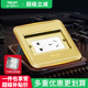 德力西地插座家用全铜隐藏式 地面五孔带USB电脑六类网线地插防水