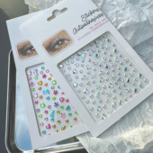 幻彩星星月亮闪钻脸贴儿童舞台妆彩妆专用脸上贴饰品水滴钻石贴纸