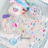 无尽雨分装 野草莓商店彩色小水滴透明感胶带手帐装 饰素材贴纸