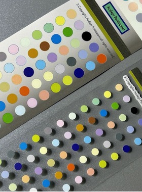 分装Acdept Participant贴纸卷圆点贴波点彩色圆形手帐基础贴纸