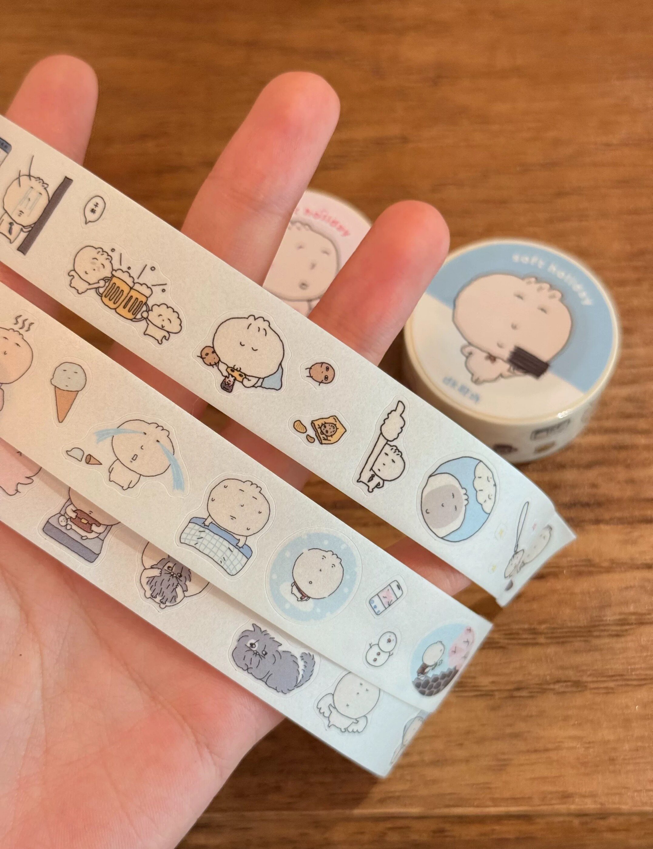 分装柔软假日和mochi包子系列和纸胶带简约百搭生活贴纸手帐装饰图片