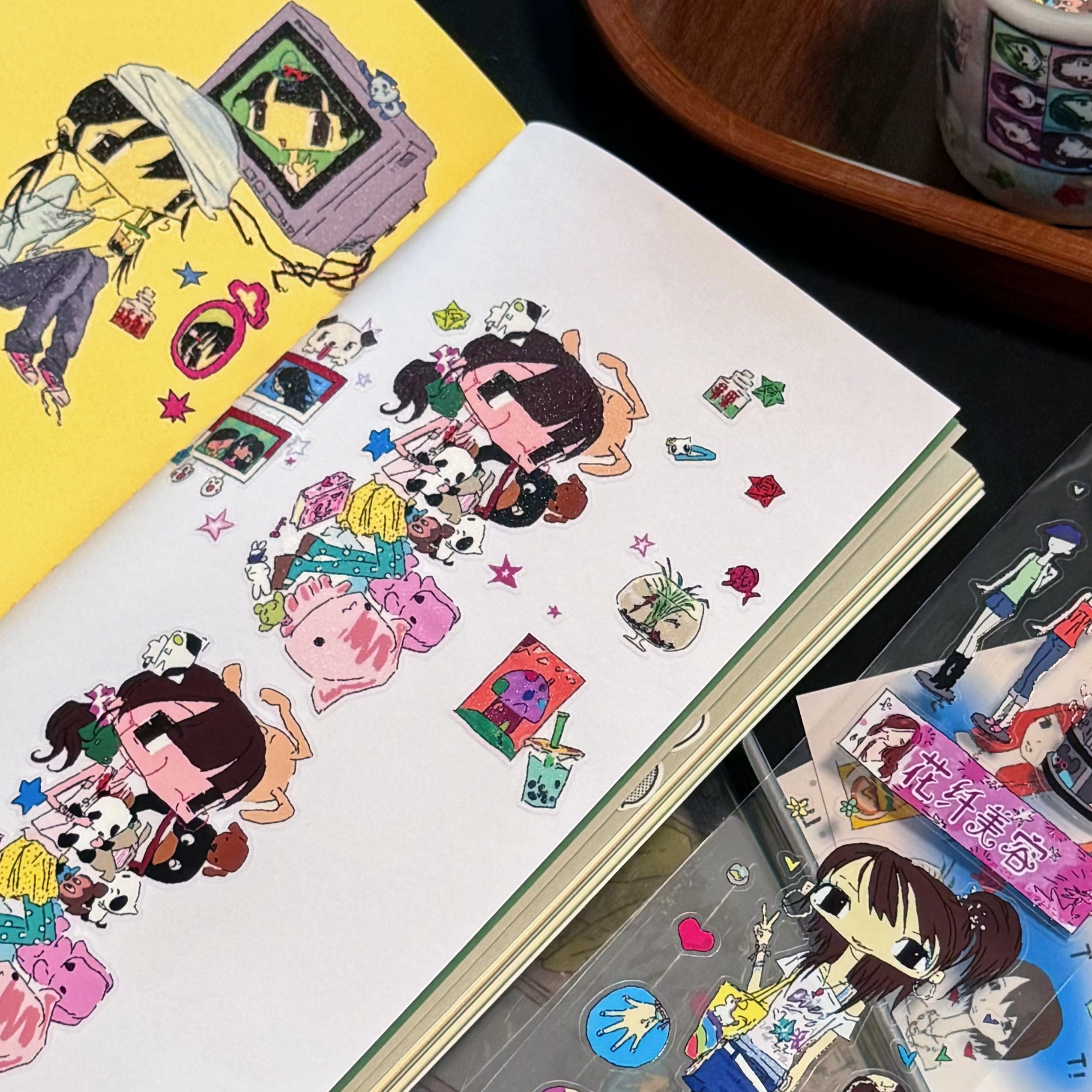 趁热吃掉x7点45 原创地下街/安全屋千禧风梦核复工贴纸卷分装贴画