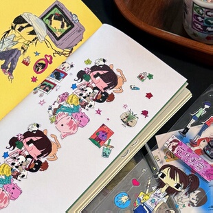 贴画 安全屋千禧风梦核复工贴纸卷分装 趁热吃掉x7点45 原创地下街