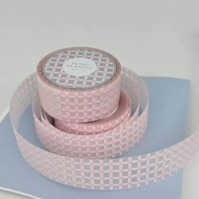 人生磁带分装春日野餐布基础格子日系和纸胶带樱花波点手帐素材