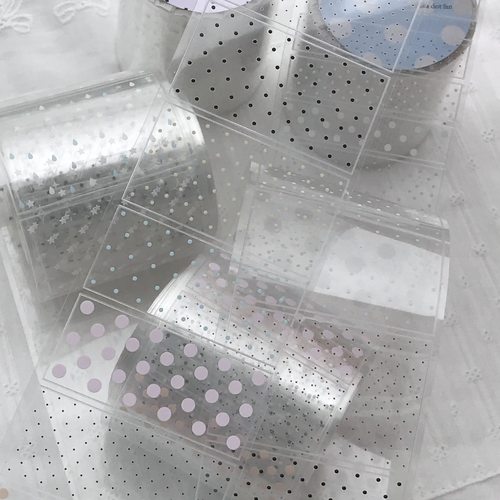 8hours不打烊贴纸卷分装 pet波点异形图案平铺 照片手帐叠贴