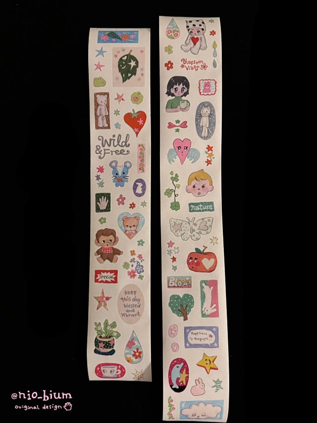 分装胶带niobium 植趣乐园童趣风可爱和纸PET贴纸胶带