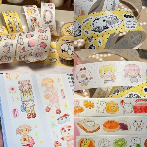 趣萌屋cute mood 分装可爱卡通手绘插画贴纸素材小柴团手帐装饰
