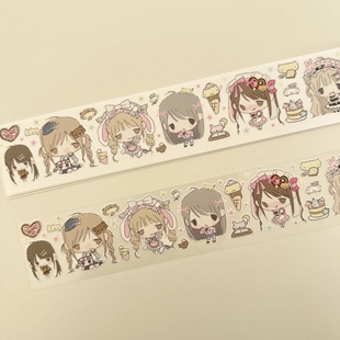 分装 小奶油猫猫宅家心情贴纸卷卡通可爱女孩手帐贴画 LittleCream