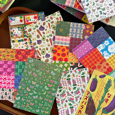 辣子星日系森系素材纸原创手账素材压花纸文艺可撕无粘性打底背景