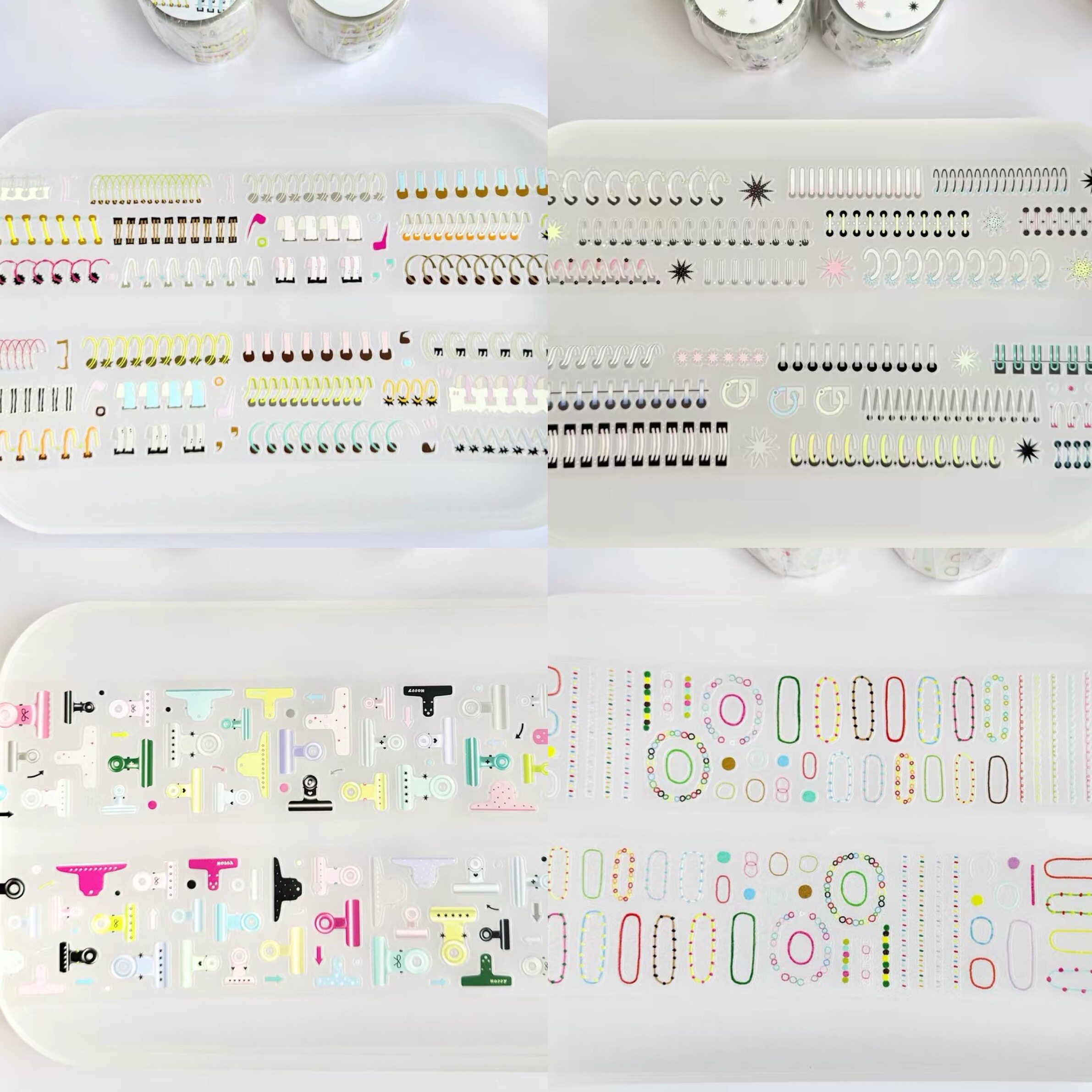 数羊的小鱼分装线线圈圈夹子多多贴纸卷手帐基础百搭装饰素材图片