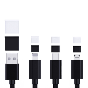 适用于小米vivo荣耀苹果数据线头保护套TypeC华为OPPO手机充电源线防尘盖子iQOO平板U盘移动硬盘USB口防尘塞