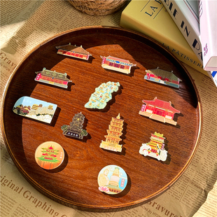 山西文创亚克力冰箱贴悬空寺云冈石窟佛光寺黑神话旅游纪念磁贴