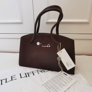 现货little liffner小众设计faux蜥蜴皮托特包压纹牛皮手提单肩包