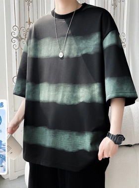 2025 夏季新款 旋律风车大码冰丝圆领短袖T恤M-5X HT25437-特P25