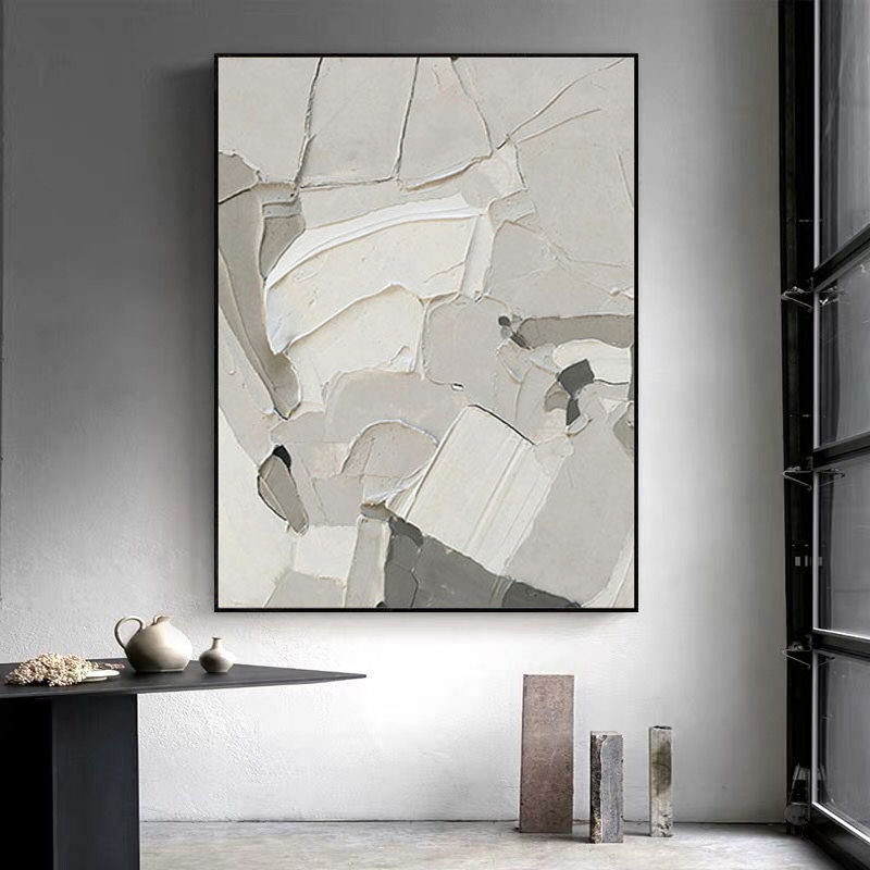 客厅装饰画现代北欧沙发背景墙挂画手绘抽象风景厚油刀画立体壁画