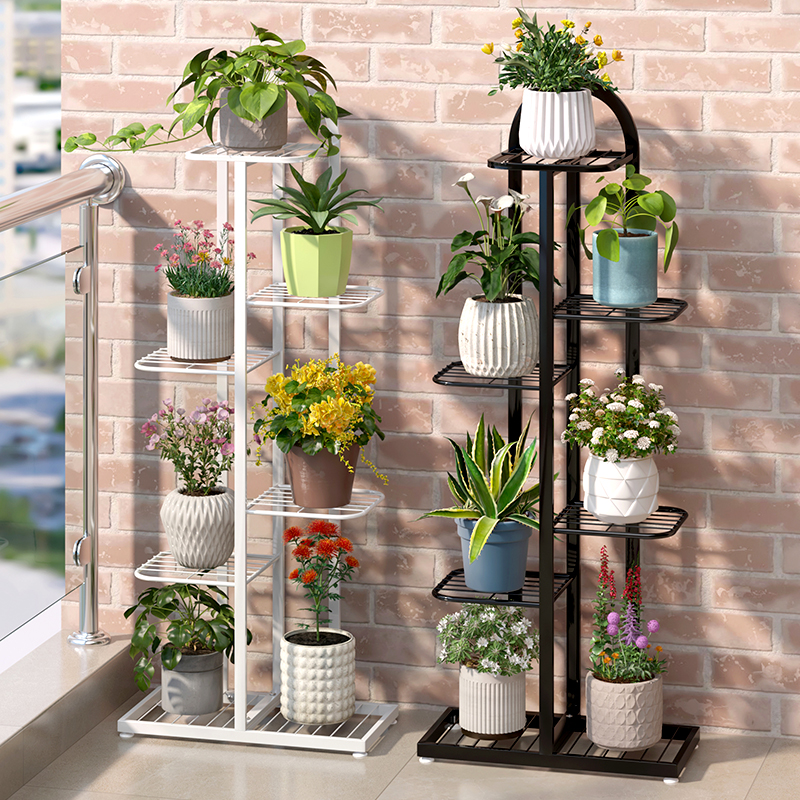 阳台花架落地式2024新款铁艺亮面