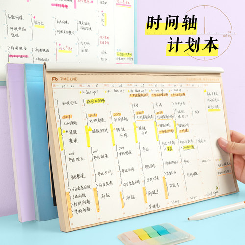 粉笔文创时间轴计划本可撕