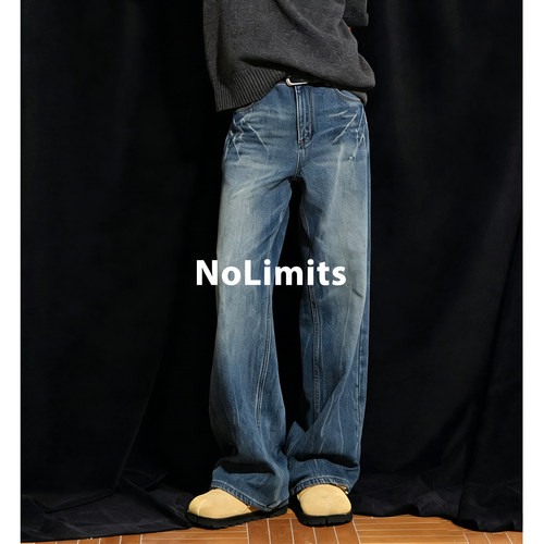 美式高街扎花水洗牛仔裤夏季薄款